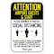 Signmission Public Safety Sign-Airport Guests & Staff Practice Social Distancing, 12" H, A-1218-25383 A-1218-25383 - alternate 1